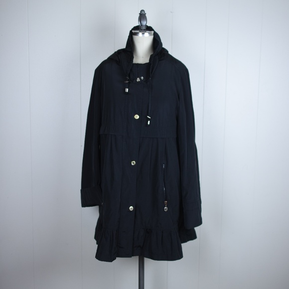 Betsey Johnson Jackets & Blazers - Betsey Johnson | Hooded Ruffle Raincoat